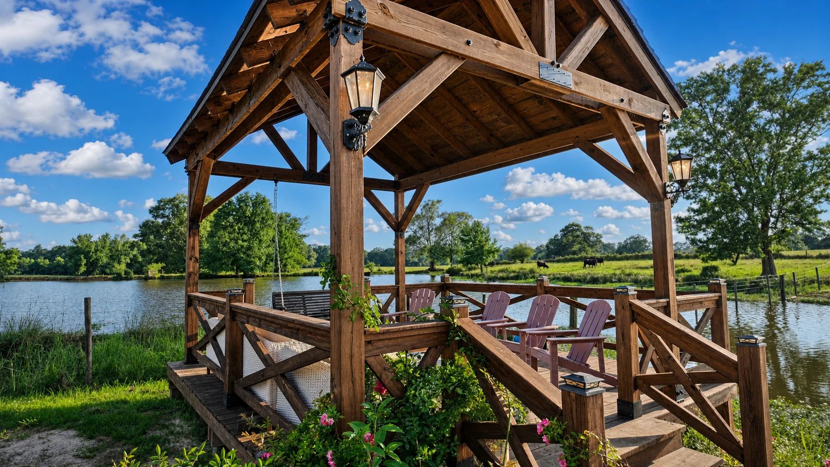 Gazebo on the pond